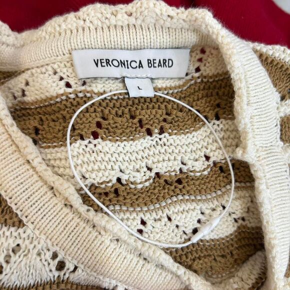 Veronica-beard Women's striped crochet Dress size Large - Picture 7 of 8